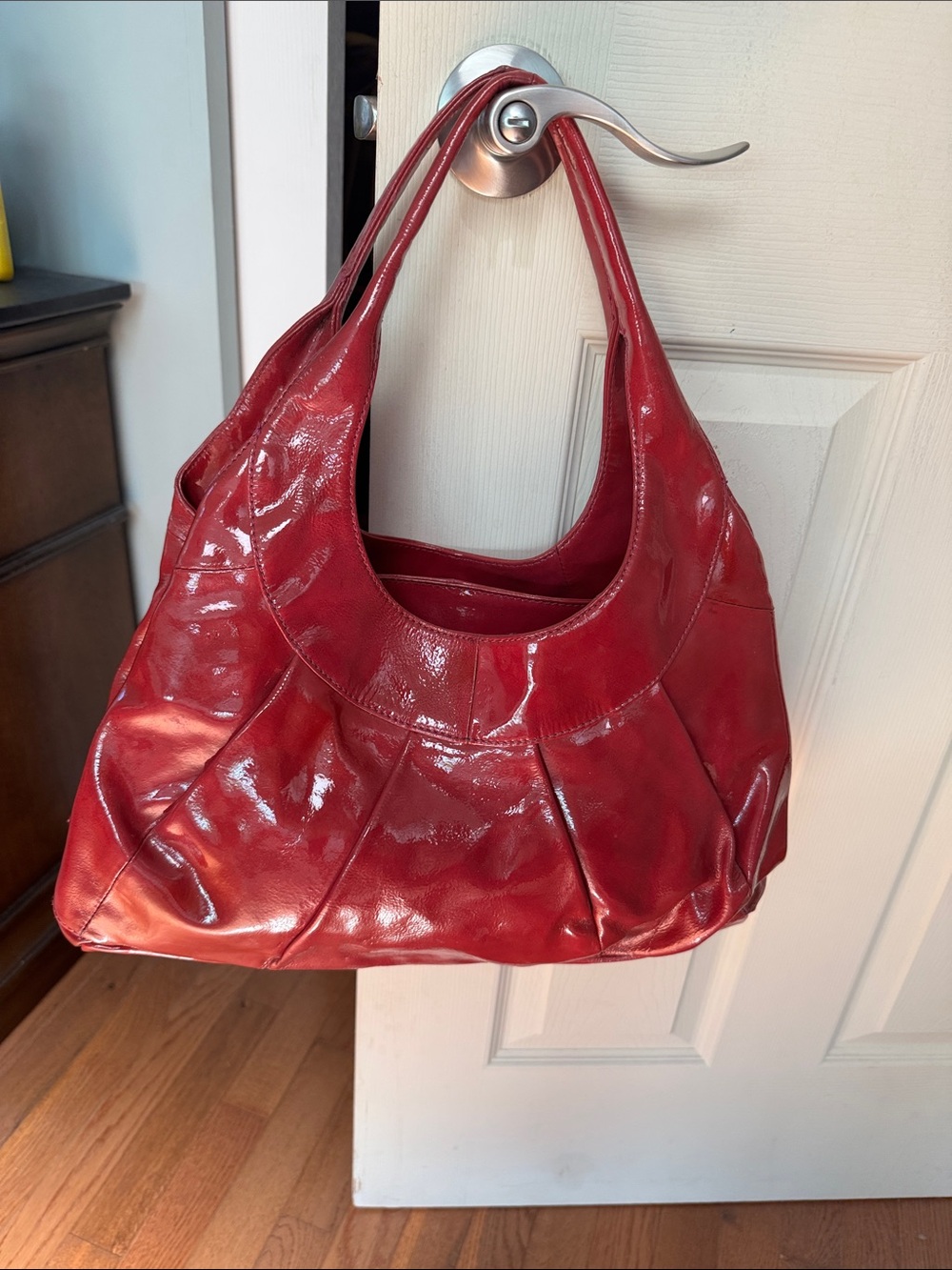 Sigrid Olsen Patent Shoulder Bag in Raspberry Pink